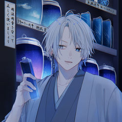 This is a pixiv picture whose title is 夜を売る妖しい店.
