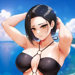This is a pixiv picture whose title is 水着矢式さんッ.