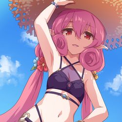 This is a pixiv picture whose title is 水着ネネカ.