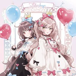 This is a pixiv picture whose title is 💗👑💙.