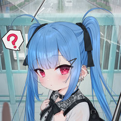 This is a pixiv picture whose title is 「どうしたんですか？」.