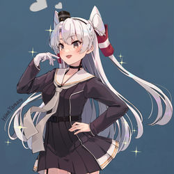 This is a pixiv picture whose title is 天津風改二.