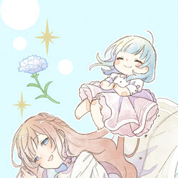 This is a pixiv picture whose title is 穂波ﾏﾏとﾆｰｺﾞ.