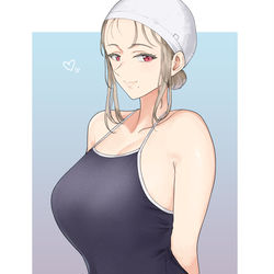 This is a pixiv picture whose title is スク水お姉さん.