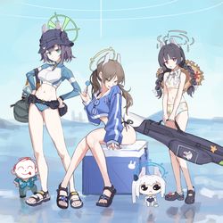 This is a pixiv picture whose title is 兔子小队夏日版.