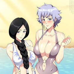 This is a pixiv picture whose title is Unohana x Isane.