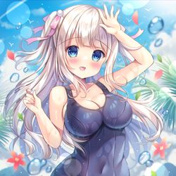 This is a pixiv picture whose title is SUMMER🌻スク水.