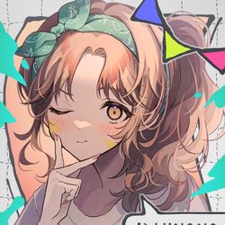 This is a pixiv picture whose title is ペインティングオール雛菜🎨.