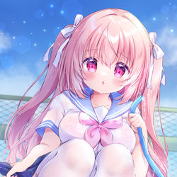 This is a pixiv picture whose title is 『濡れちゃった💦』.