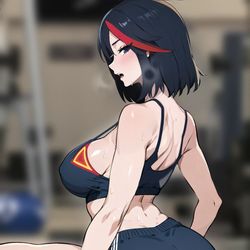 This is a pixiv picture whose title is Ryuko Workout.