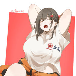 This is a pixiv picture whose title is のんびりりんご.