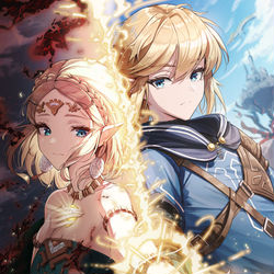 This is a pixiv picture whose title is ゼルダの伝説.