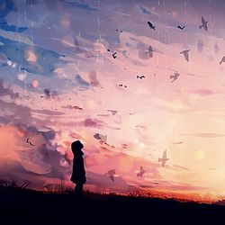 This is a pixiv picture whose title is 生きるのが難しかった.