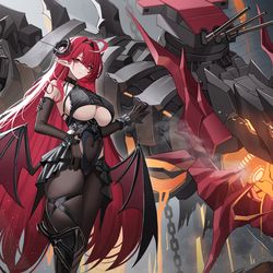 This is a pixiv picture whose title is ヒンデンブルク.
