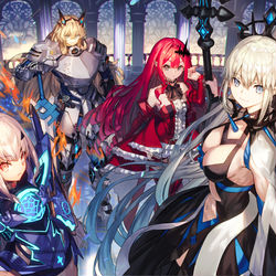 This is a pixiv picture whose title is 妖精円卓.