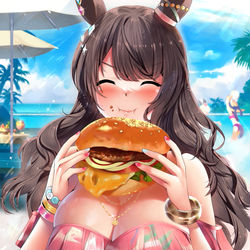 This is a pixiv picture whose title is 水着トーセンジョーダン.
