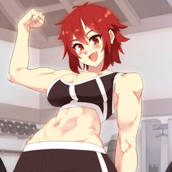 This is a pixiv picture whose title is Tomo-chan workout.