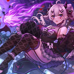 This is a pixiv picture whose title is 【香港Vtuber】酒吞クロナ.