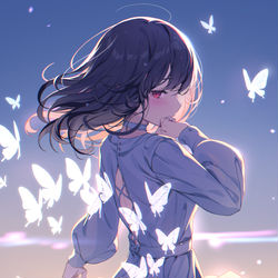This is a pixiv picture whose title is 君と空を飛べたら.