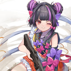 This is a pixiv picture whose title is 春風モカ FPSver..