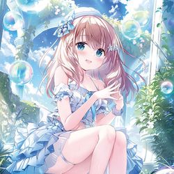 This is a pixiv picture whose title is AQUAMARINE💎.