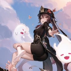 This is a pixiv picture whose title is 胡桃生誕祭2023.