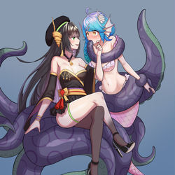 This is a pixiv picture whose title is 아라x시아 커미숀.