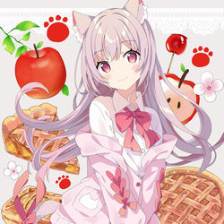 This is a pixiv picture whose title is 🍎🐱.