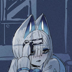 This is a pixiv picture whose title is 自己嫌悪.