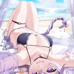 This is a pixiv picture whose title is 日焼け止め塗ってくれな～い？.