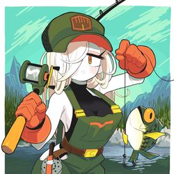 This is a pixiv picture whose title is fishing.