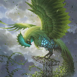 This is a pixiv picture whose title is ミドリの風.