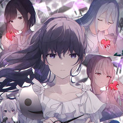 This is a pixiv picture whose title is 仮面の私にさよならを.