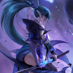 This is a pixiv picture whose title is Spirit Blossom Vayne Fanart.