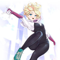 This is a pixiv picture whose title is spider-gwen.