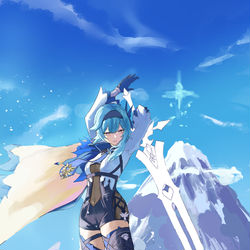 This is a pixiv picture whose title is 雪解けの春風.