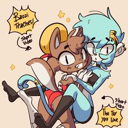 This is a pixiv picture whose title is Bao and Shiliu Videos (PROMO).