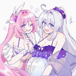 This is a pixiv picture whose title is Elysia&kiana.