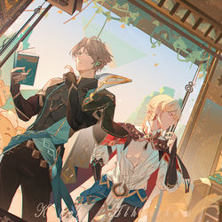 This is a pixiv picture whose title is 卡维海哥.