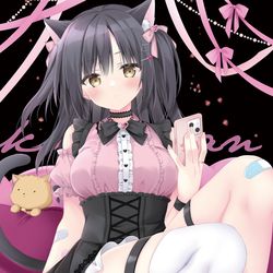 This is a pixiv picture whose title is 猫耳地雷ちゃん.