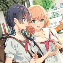 This is a pixiv picture whose title is 『きょうは、どこいこっか。』.