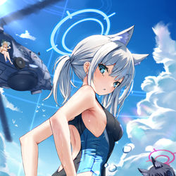 This is a pixiv picture whose title is 水着シロコ.