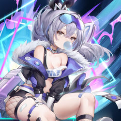 This is a pixiv picture whose title is silverwolf.