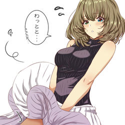This is a pixiv picture whose title is 風のいたずら楓さん.