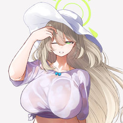 This is a pixiv picture whose title is ノノミ【水着】 (ブルアカ).