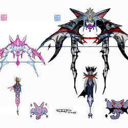 This is a pixiv picture whose title is グライガー・グライオンモチーフの武器(ポケモン).