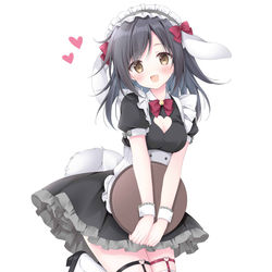 This is a pixiv picture whose title is うさ耳メイド.