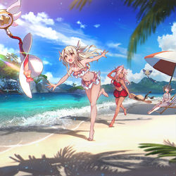 This is a pixiv picture whose title is PRISMA☆ILLYA 夏休み.