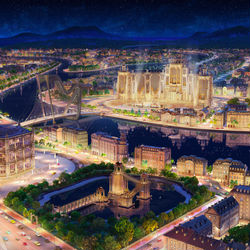 This is a pixiv picture whose title is Valentin Music City night.