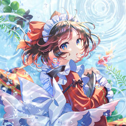 This is a pixiv picture whose title is 金魚メイド.